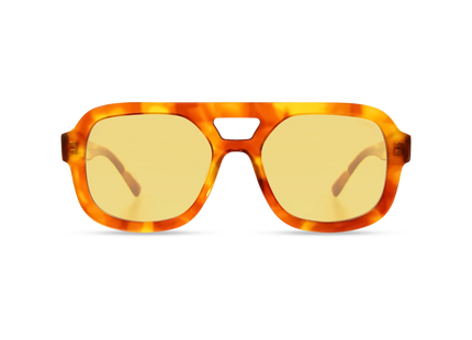 DIMA Eyewear Flare Havana Frame Yellow Lens 1