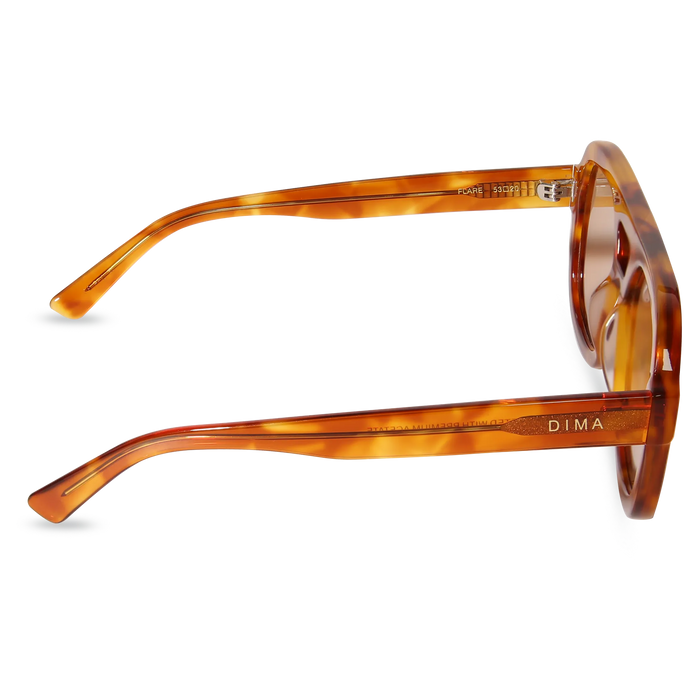 DIMA Eyewear Flare Havana Frame Yellow Lens 4