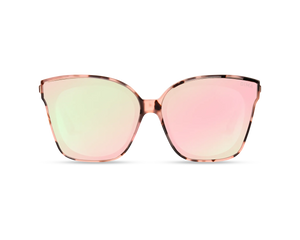 DIMA Eyewear Lulu Pink Tortoise Frame Rose Mirror Lens 1