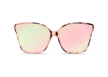 DIMA Eyewear Lulu Pink Tortoise Frame Rose Mirror Lens 1