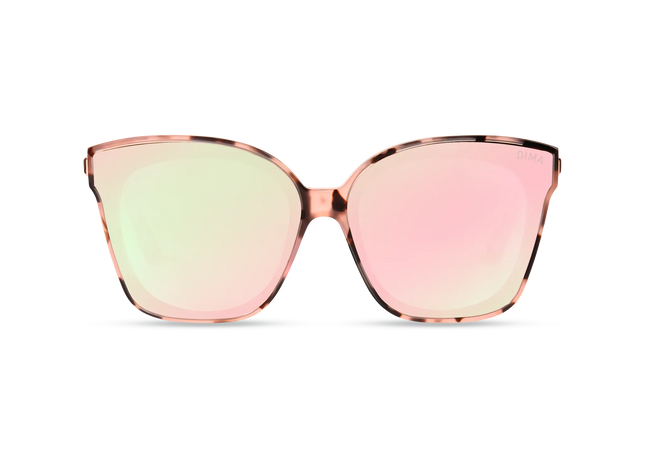 DIMA Eyewear Lulu Pink Tortoise Frame Rose Mirror Lens 1