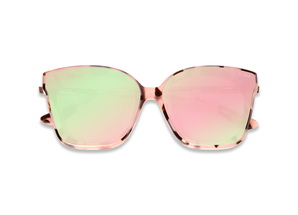 DIMA Eyewear Lulu Pink Tortoise Frame Rose Mirror Lens 2