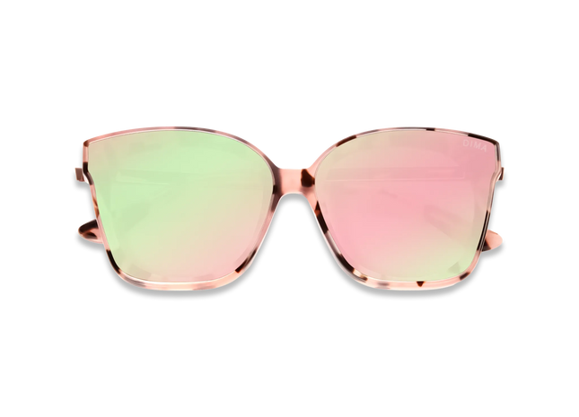 DIMA Eyewear Lulu Pink Tortoise Frame Rose Mirror Lens 2