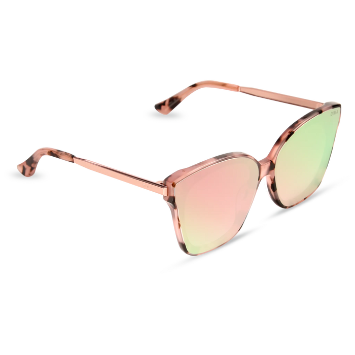 DIMA Eyewear Lulu Pink Tortoise Frame Rose Mirror Lens 3