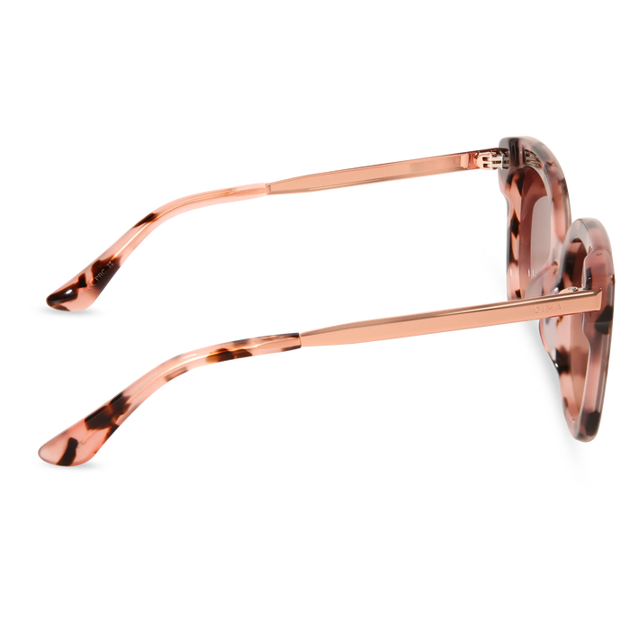 DIMA Eyewear Lulu Pink Tortoise Frame Rose Mirror Lens 4