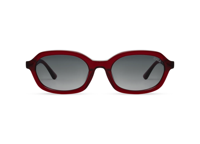 DIMA Eyewear Rayna Crystal Red Frame Grey Gradient Lens 1