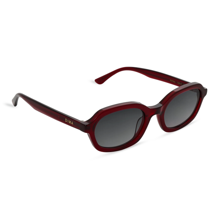 DIMA Eyewear Rayna Crystal Red Frame Grey Gradient Lens 3