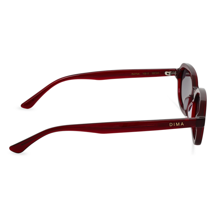 DIMA Eyewear Rayna Crystal Red Frame Grey Gradient Lens 4