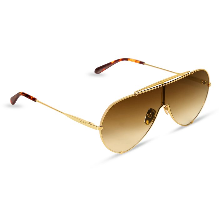 DIMA Eyewear Skyra Gold Dark Tortoise Frame Brown Gradient Lens 3