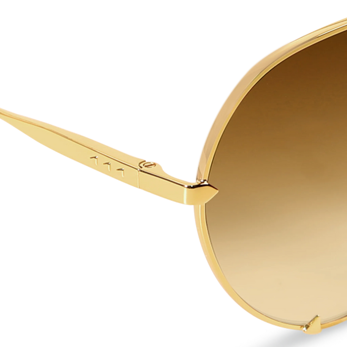 DIMA Eyewear Skyra Gold Dark Tortoise Frame Brown Gradient Lens 5