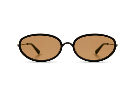 DIMA Eyewear Solis Black Frame Light Brown Lens 1