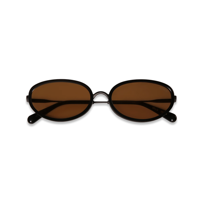 DIMA Eyewear Solis Black Frame Light Brown Lens 2