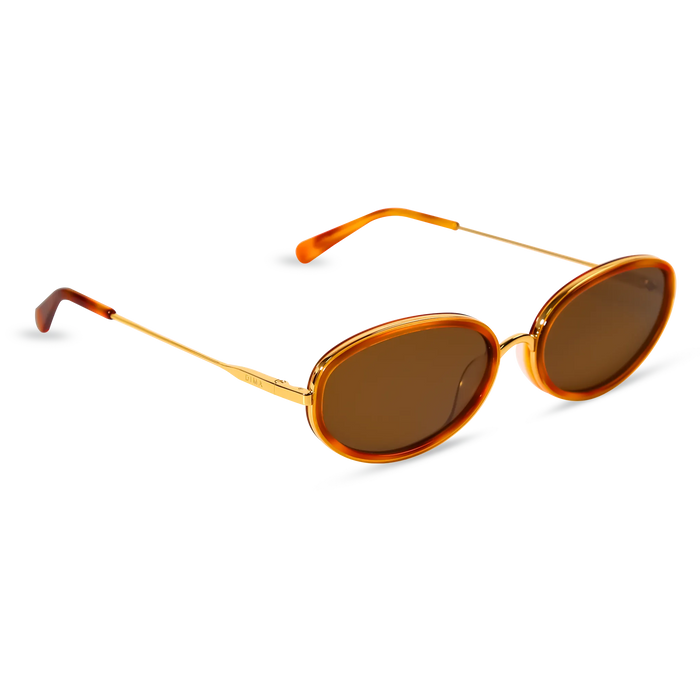 DIMA Eyewear Solis Gold Amber Tortoise Frame Brown Lens 3
