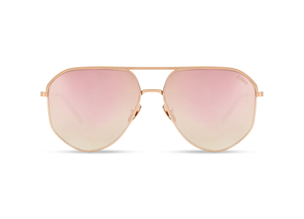 DIMA Glass Nova Rose Gold Pink Tortoise Frame Taupe Mirror Lens 1