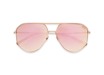 DIMA Glass Nova Rose Gold Pink Tortoise Frame Taupe Mirror Lens 2