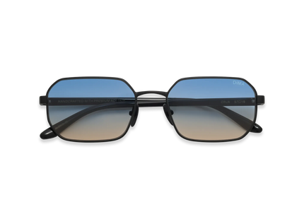DIMA Sunglasses Crux Black Frame Blue Yellow Faded Lens 2