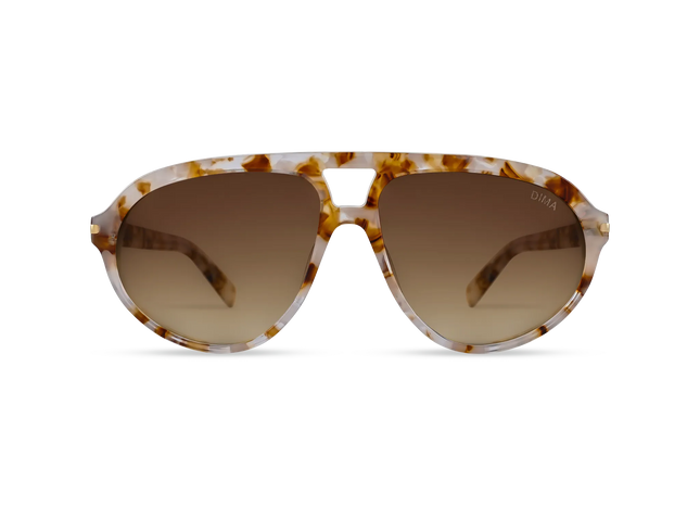 DIMA Sunglasses Eclipz Brown Pearl Frame Brown Gradient Lens 1