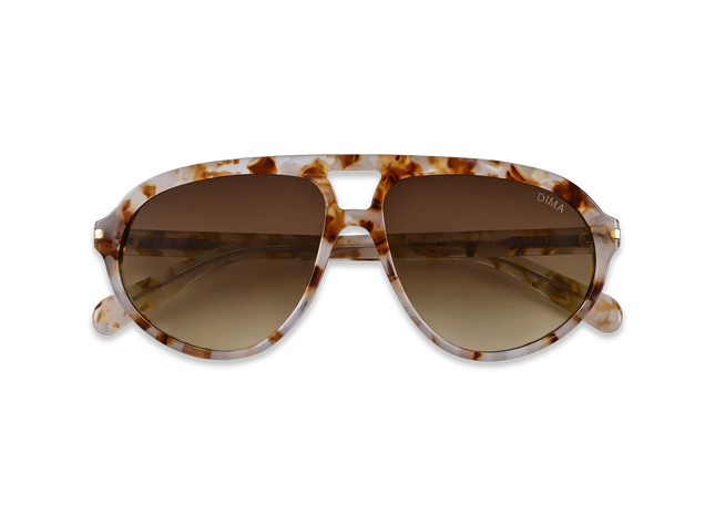 DIMA Sunglasses Eclipz Brown Pearl Frame Brown Gradient Lens 2