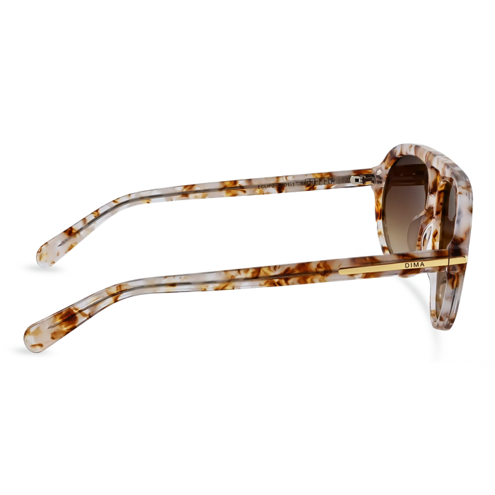 DIMA Sunglasses Eclipz Brown Pearl Frame Brown Gradient Lens 4