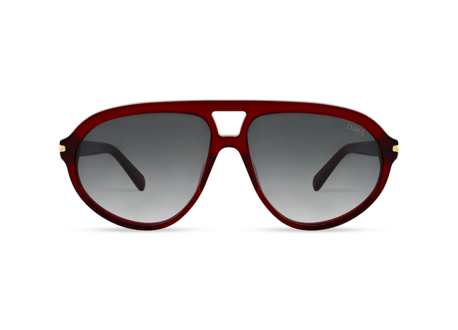 DIMA Sunglasses Eclipz Crystal Red Frame Grey Gradient Lens 01