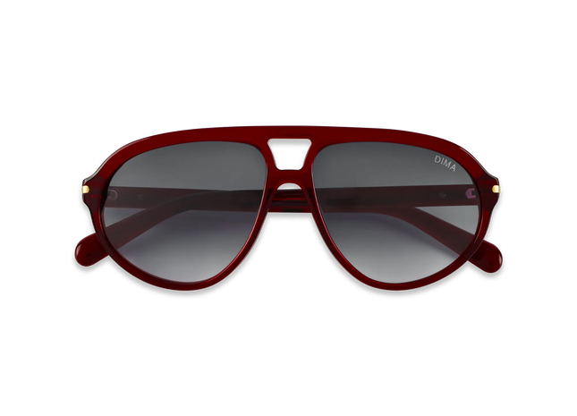 DIMA Sunglasses Eclipz Crystal Red Frame Grey Gradient Lens 02