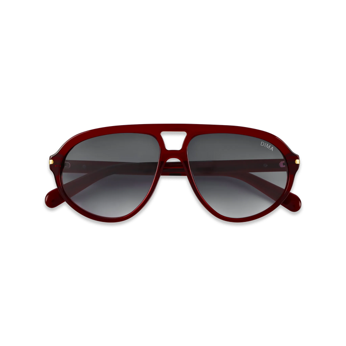 DIMA Sunglasses Eclipz Crystal Red Frame Grey Gradient Lens 02