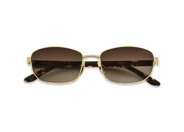 DIMA Sunglasses Glint Gold/Amber Tortoise Frame Brown Gradient Lens 2