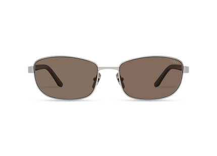 DIMA Sunglasses Glint Silver/Pearlescent Silver Frame Brown Lens 1