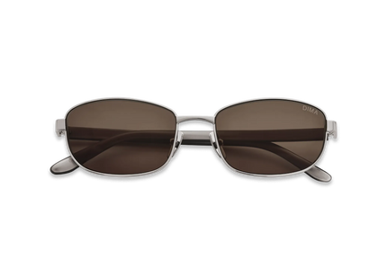 DIMA Sunglasses Glint Silver/Pearlescent Silver Frame Brown Lens 2