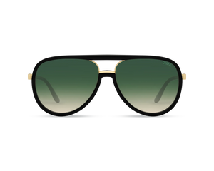DIMA Sunglasses Orris Gold Black Frame Green Gradient Lens 1