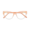 Destiny Peach Nude to Clear Gradient Gradient Cat Eye Glasses 1