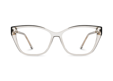 Diana Black & Clear Light Grey Women's Cat Eye Glasses 2