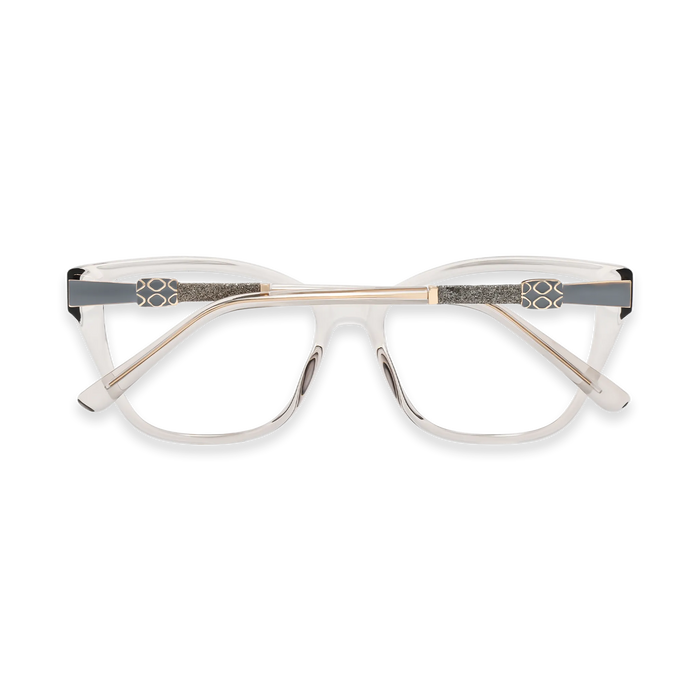 Diana Black & Clear Light Grey Women's Cat Eye Glasses 5