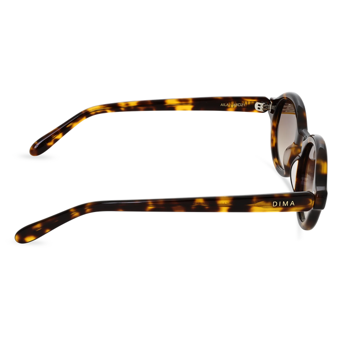 Dima Eyewear Aila Amber Tortoise Frame Brown Gradient Lens 04