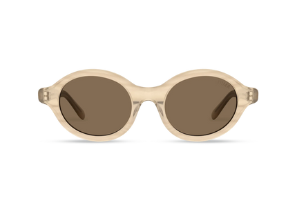 Dima Eyewear Aila Crystal Brown Pearl Demi Frame Brown Lens 1