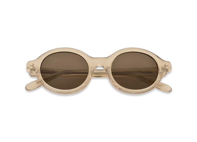 Dima Eyewear Aila Crystal Brown Pearl Demi Frame Brown Lens 2