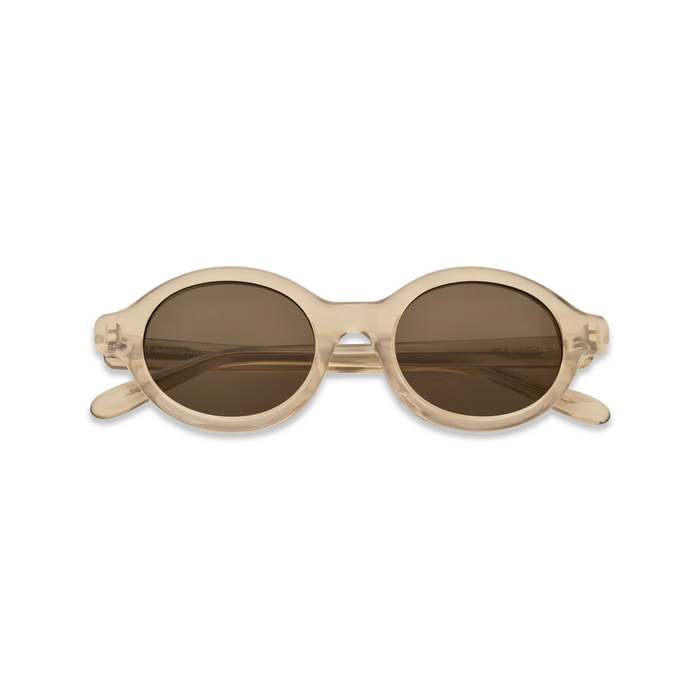 Dima Eyewear Aila Crystal Brown Pearl Demi Frame Brown Lens 2