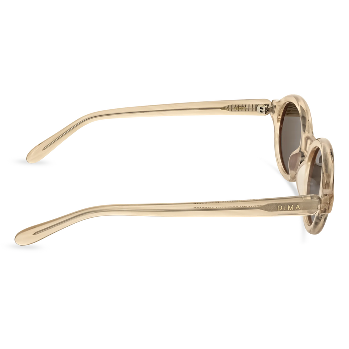 Dima Eyewear Aila Crystal Brown Pearl Demi Frame Brown Lens 4