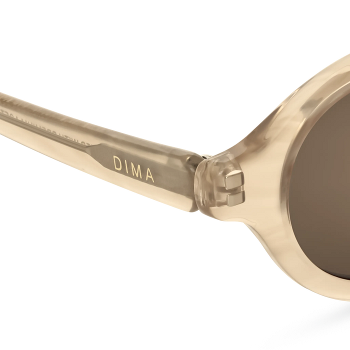 Dima Eyewear Aila Crystal Brown Pearl Demi Frame Brown Lens 5