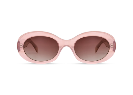 Dima Eyewear Kaia Crystal Pink Pearl Demi Frame Wine Gradient Lens 1
