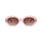 Dima Eyewear Kaia Crystal Pink Pearl Demi Frame Wine Gradient Lens 1