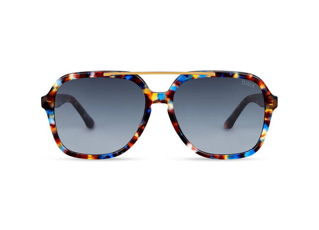Dima Eyewear Vista Blue Tortoise Frame Dark Blue Gradient Lens  1