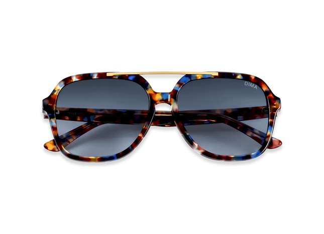 Dima Eyewear Vista Blue Tortoise Frame Dark Blue Gradient Lens  2