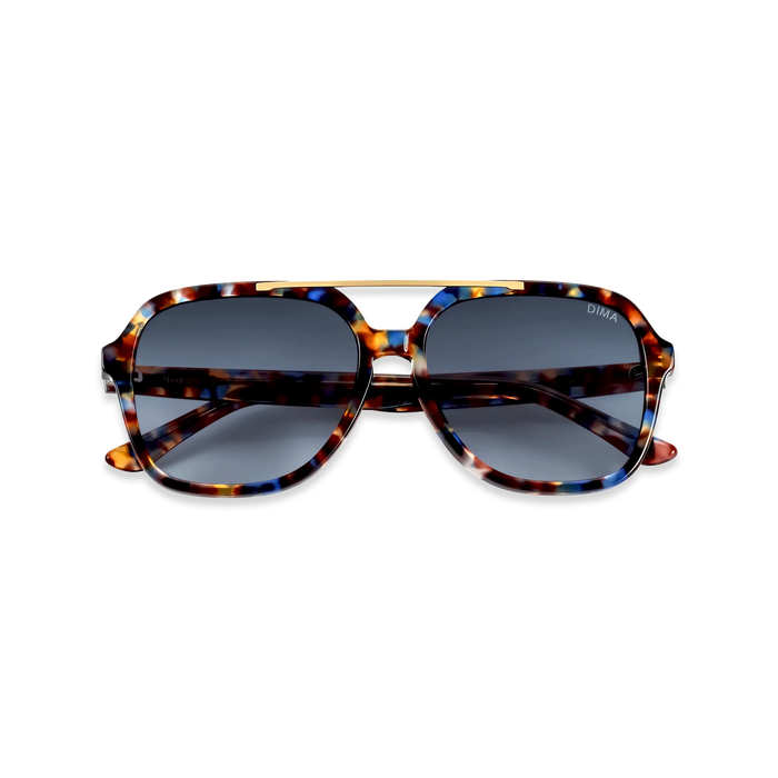 Dima Eyewear Vista Blue Tortoise Frame Dark Blue Gradient Lens  2