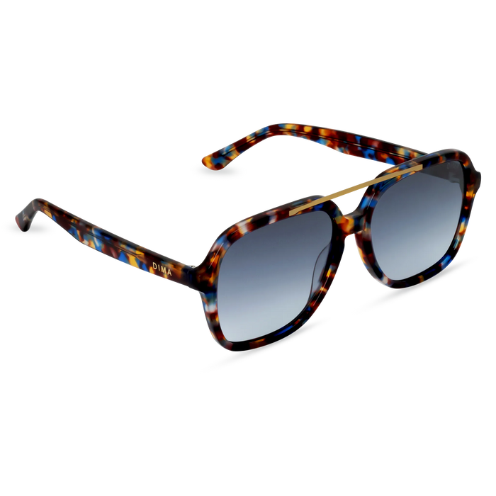 Dima Eyewear Vista Blue Tortoise Frame Dark Blue Gradient Lens  3
