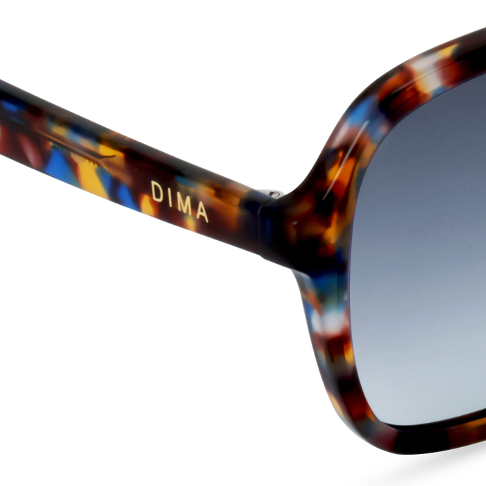 Dima Eyewear Vista Blue Tortoise Frame Dark Blue Gradient Lens  5