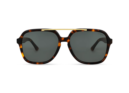 Dima Eyewear Vista Brown Tortoise Frame Grey Lens 1