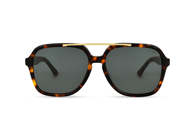Dima Eyewear Vista Brown Tortoise Frame Grey Lens 1