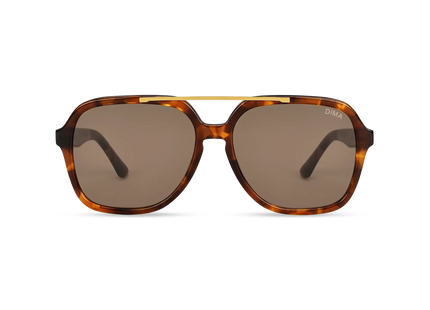 Dima Eyewear Vista Dark Tortoise Frame Brown Lens 1