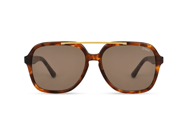 Dima Eyewear Vista Dark Tortoise Frame Brown Lens 1